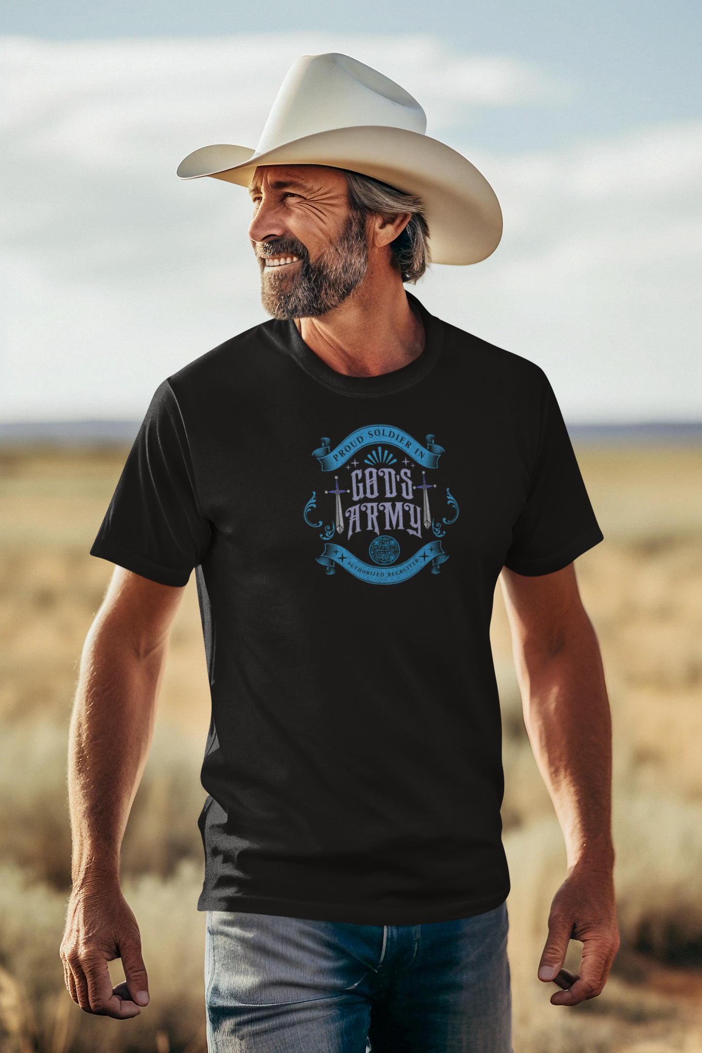 GODS ARMY-LIGHT BLUE-Unisex t-shirt