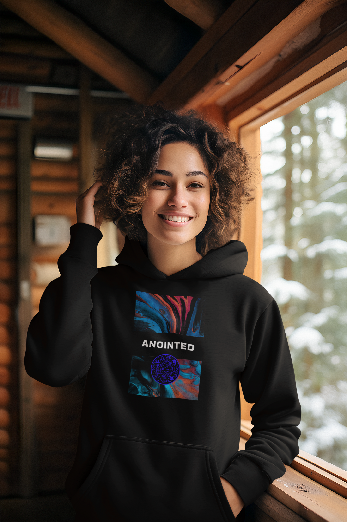 ANOINTED-DARK BLUE-Unisex Hoodie