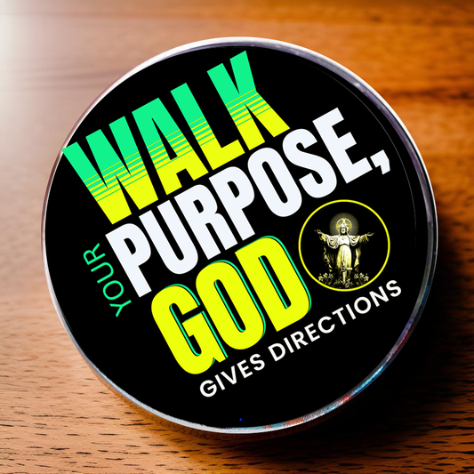 WALK YOUR PURPOSE-YELLOW-POCKET PEBBLE