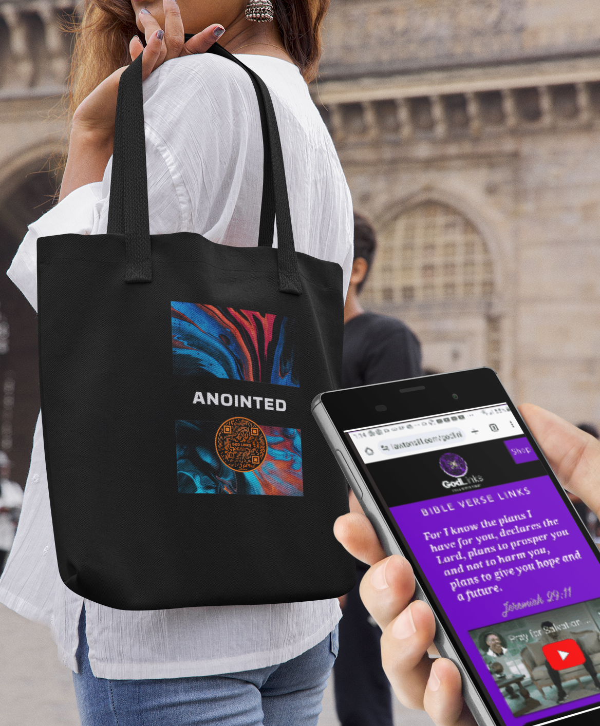ANOINTED-ORANGE-Eco Tote Bag